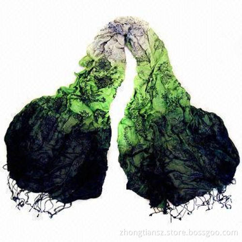Scarf, Made of 100% Viscose with Fashionable Design, Various Colors are Available